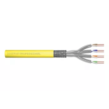DIGITUS installation cable - CAT 7A - S/FTP - AWG 22/1 simplex - 500m - yellow - B2ca