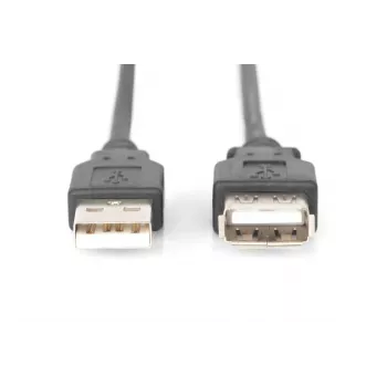 DIGITUS USB 2.0 extension cable, type A M/F, 2m USB 2.0 conform Black