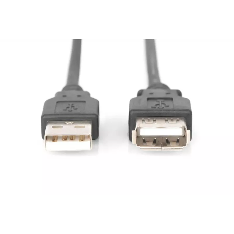 DIGITUS USB 2.0 extension cable, type A M/F, 2m USB 2.0 conform Black