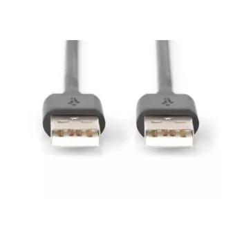 DIGITUS USB 2.0 connection cable, type A M/M, 5m USB 2.0 conform Black