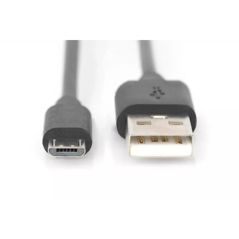 DIGITUS USB 2.0 connection cable, type A - micro B M/M, 2m USB 2.0 compatible black
