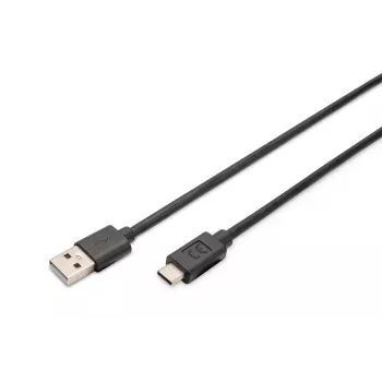DIGITUS ASSMANN USB Type-C connection cable, type C to A M/M, 3m 3A, 480MB, 2.0 Version, black