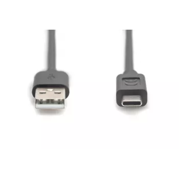 DIGITUS ASSMANN USB Type-C connection cable, type C to A M/M, 3m 3A, 480MB, 2.0 Version, black