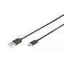 DIGITUS ASSMANN USB Type-C connection cable, type C to A M/M, 2m 3A, 480MB, 2.0 Version, black