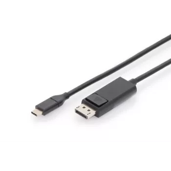 DIGITUS USB Type-C adapter cable, Type-C to DP M/M, 2m 4K/60Hz, 32,4 GB, CE, black