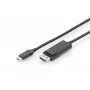 DIGITUS USB Type-C adapter cable, Type-C to DP M/M, 2m 4K/60Hz, 32,4 GB, CE, black
