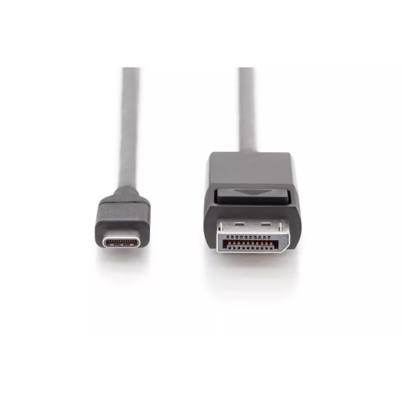 DIGITUS USB Type-C adapter cable, Type-C to DP M/M, 2m 4K/60Hz, 32,4 GB, CE, black