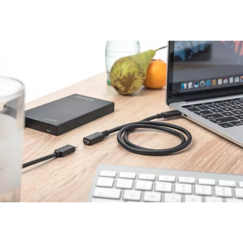 DIGITUS USB Type-C extension cable, type C M/F, 2m full featured, Gen2, 3A, 10GB, Versione 3.1, CE