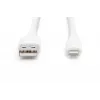 DIGITUS USB Silicone charging cable USB-A - Lightning USB 2.0 12W - 2m white