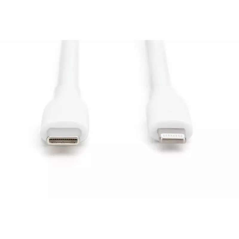 DIGITUS USB Silicone charging cable USB-C - Lightning USB 2.0 60W - 50cm white