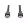DIGITUS USB Silicone charging cable USB-C - Lightning USB 2.0 60W - 1m black