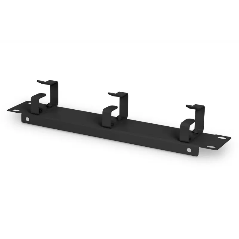 DIGITUS 10in Cable management panel 1U 3x cable rings black