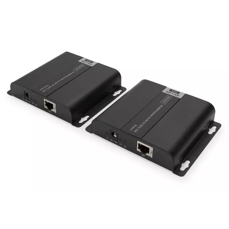 DIGITUS 4K HDMI Extender Set over IP/CAT 5, 6 (120 m) complete POE powered, UHD 4K/30Hz