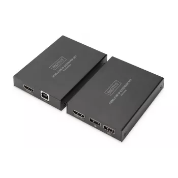 AV transmitter & receiver, Digitus, HDMI KVM IP Extender Set, 1920 x 1200 pixels, 150 m