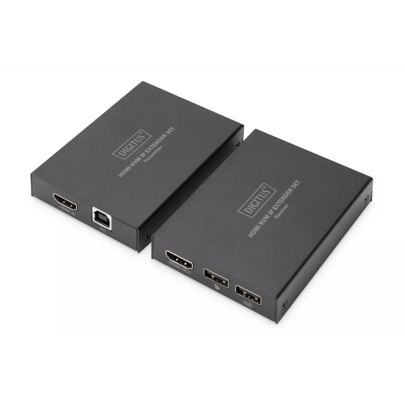 AV transmitter & receiver, Digitus, HDMI KVM IP Extender Set, 1920 x 1200 pixels, 150 m