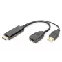 Digitus 4K HDMI Adapter HDMI to DisplayPort 0.2m HDMI Type A USB