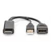 Digitus 4K HDMI Adapter HDMI to DisplayPort 0.2m HDMI Type A USB