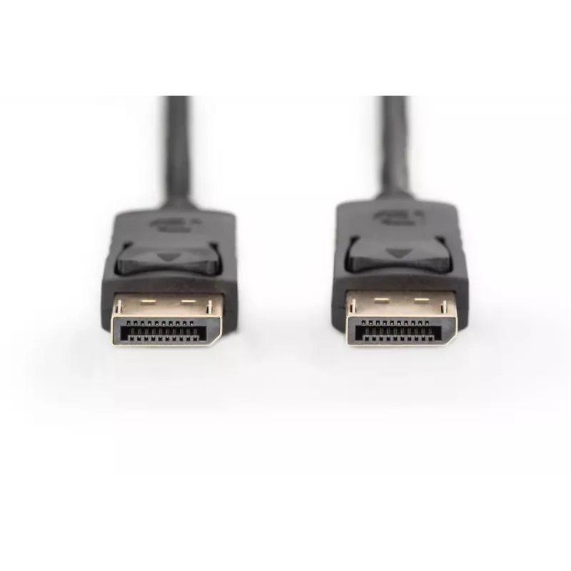 DIGITUS DisplayPort connection cable, DP M/M, 5m w/interlock, Full HD 1080p black