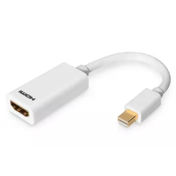 DIGITUS ASSMANN DisplayPort adapter cable, mini DP - HDMI type A M/F, 15cm DP 1.1a compatible, CE white