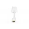 DIGITUS ASSMANN DisplayPort adapter cable, mini DP - HDMI type A M/F, 15cm DP 1.1a compatible, CE white