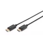 DIGITUS DisplayPort connection cable, DP M/M, 5m w/interlock, DP, 1.1a conform black