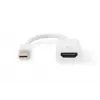 DIGITUS ASSMANN DisplayPort adapter cable, mini DP - HDMI type A M/F, 20cm HDMI Ver. 2.0, active, CE, gold, white