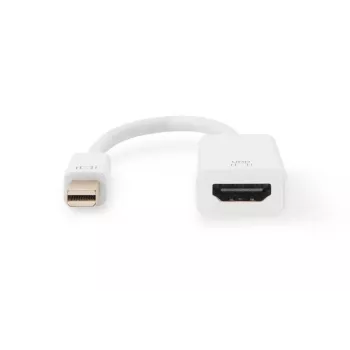 DIGITUS ASSMANN DisplayPort adapter cable, mini DP - HDMI type A M/F, 20cm HDMI Ver. 2.0, active, CE, gold, white