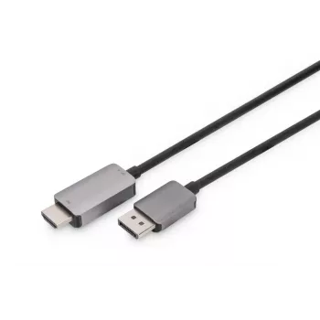 DIGITUS DP to HDMI adapter cable 8Ka60Hz. Alu housing black 2m