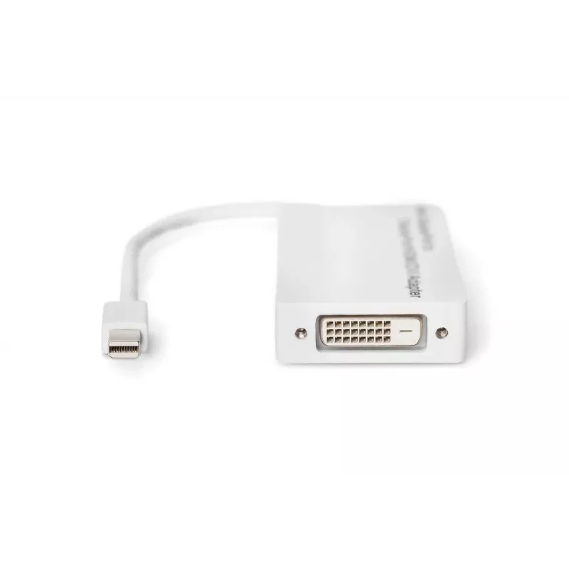 DIGITUS MiniDP to DP HDMI+DVI Adapter 20cm DP 1.1a compatible white