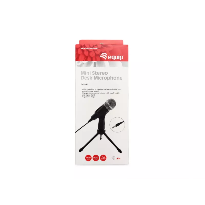 Equip Mini Desk Microphone, Table microphone, -30 dB, 30 - 16000 Hz, 2200 Ω, Wired, 3.5 mm (1/8 inch)