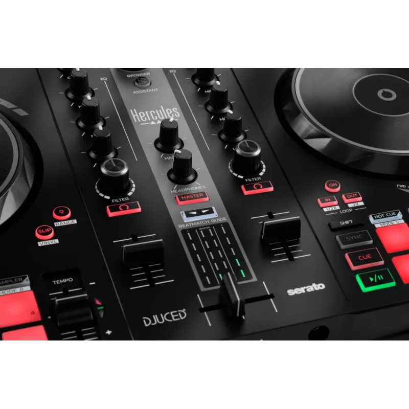 Hercules INPULSE 300 MK2 Vinyl scratcher Black, Red