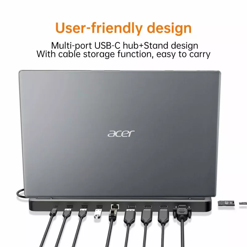 Acer 13-in-1 Type-C Minidock Wired USB 3.2 Gen 1 Black