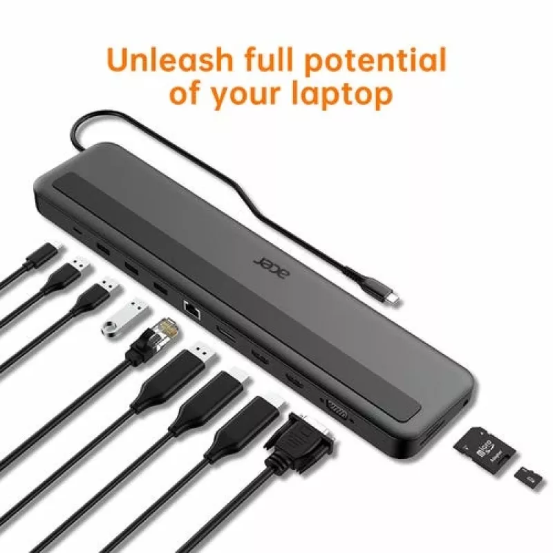 Acer 13-in-1 Type-C Minidock Wired USB 3.2 Gen 1 Black