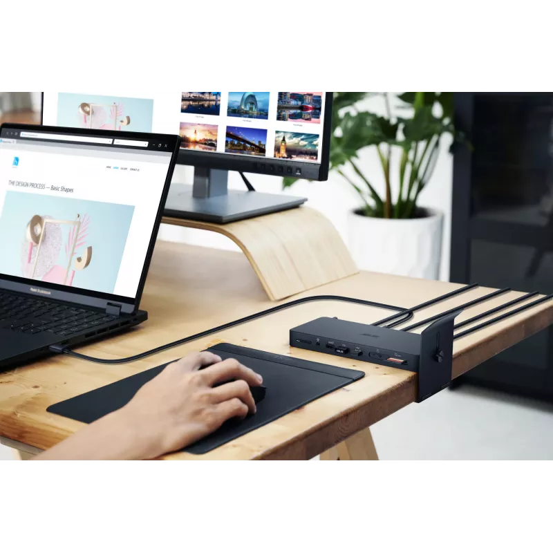 Docking station ASUS DC500 Thunderbolt 4 Triple 4K, 150W PD, 3 displays, 2x HDMI 2.1, 2x USB‑A, 2x USB2.0, RJ‑45, MicroSD
