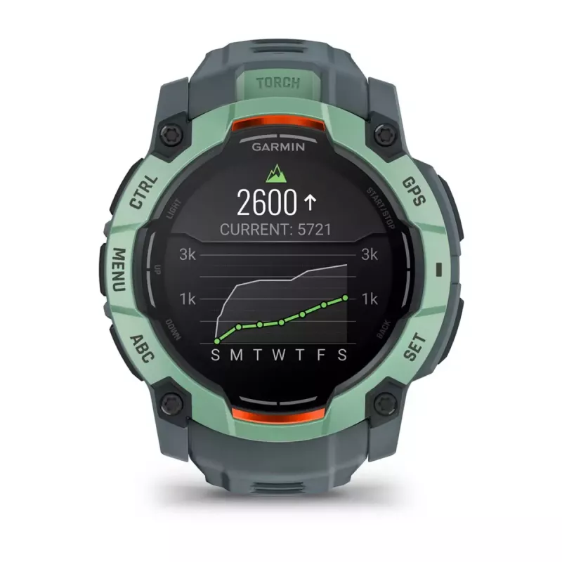 Smartwatch GARMIN Instinct 3 AMOLED — 50 mm case, AMOLED 1.3 inch, GPS/GLONASS/Galileo, 10 ATM, 24-day battery
