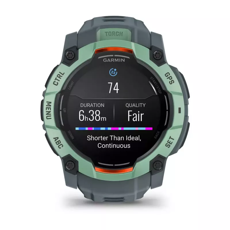 Smartwatch GARMIN Instinct 3 AMOLED — 50 mm case, AMOLED 1.3 inch, GPS/GLONASS/Galileo, 10 ATM, 24-day battery