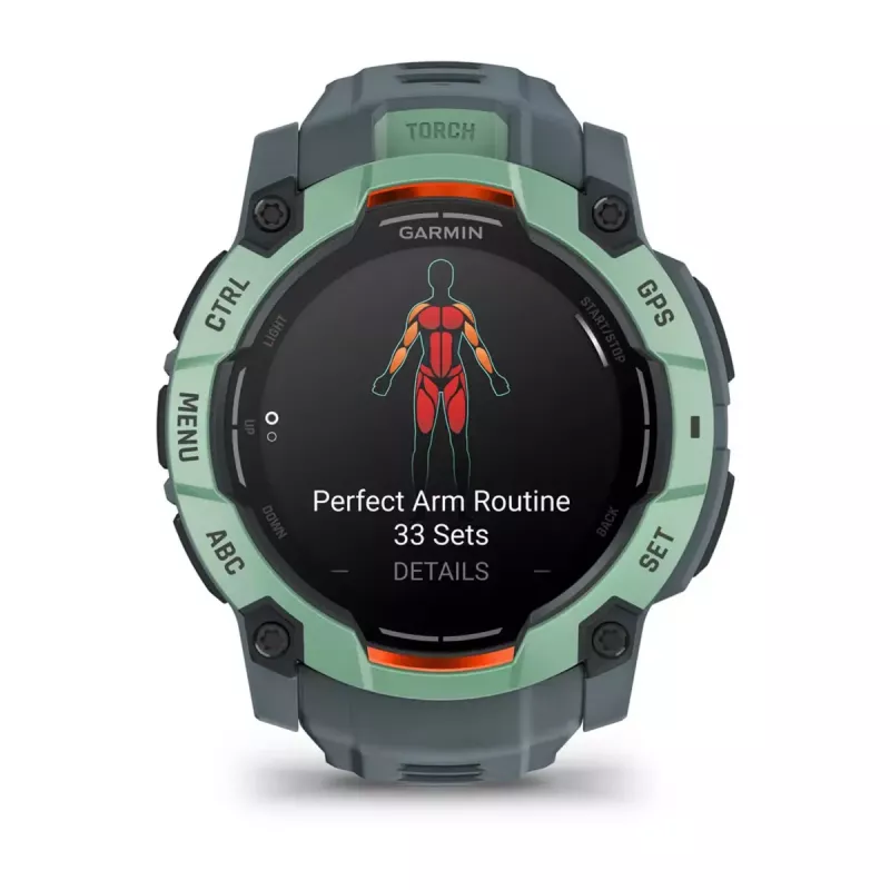Smartwatch GARMIN Instinct 3 AMOLED — 50 mm case, AMOLED 1.3 inch, GPS/GLONASS/Galileo, 10 ATM, 24-day battery
