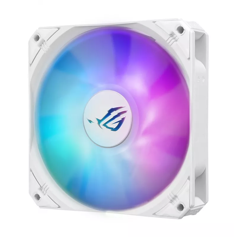All-in-one liquid cooler ASUS ROG Strix LC III 360 ARGB White Edition — 360 mm radiator, 3x 120 mm fans, LCD water block, PWM