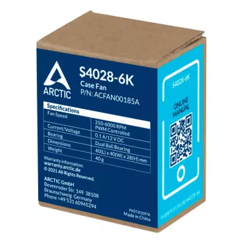 Fan ARCTIC S4028-6K 40 mm 250-6000 RPM Fluid Dynamic Bearing
