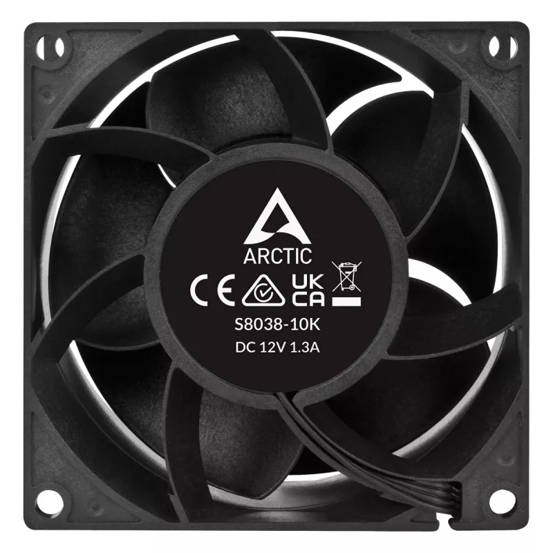 ARCTIC S8038-10K - 80 mm Server Fan, Fan, 8 cm, 173.3 m³/h, Black