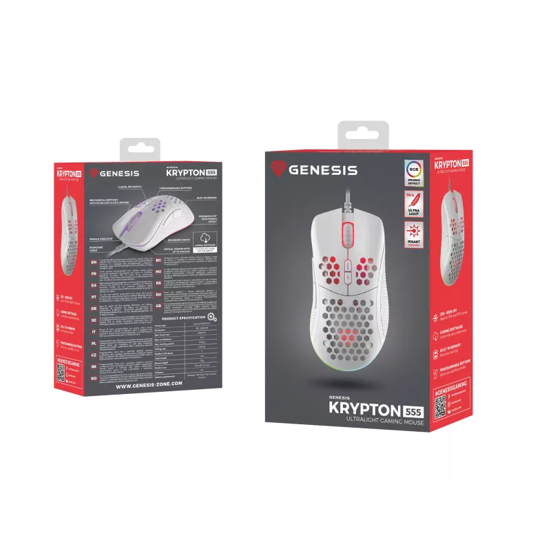 GENESIS Krypton 555 mouse Gaming Right-hand USB Type-A Optical 8000 DPI