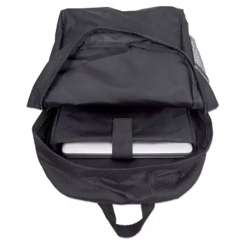 Manhattan Knappack Backpack 15.6 inch, Black, LOW COST, Lightweight, Internal Laptop Sleeve, Accessories Pocket, Padded Adjustable Shoulder Straps, Water Bottle Holder, Three Year Warranty
