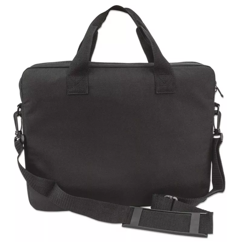 Manhattan London Laptop Bag 14.1 inch, Top Loader, Black, LOW COST, Accessories Pocket, Shoulder Strap (removable), Notebook Case, Three Year Warranty