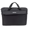 Manhattan London Laptop Bag 17.3 inch, Top Loader, Black, LOW COST, Accessories Pocket, Shoulder Strap (removable), Notebook Case, Three Year Warranty