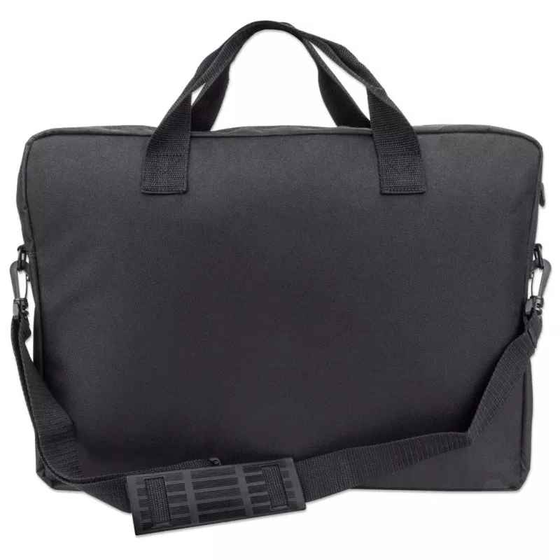 Manhattan London Laptop Bag 17.3 inch, Top Loader, Black, LOW COST, Accessories Pocket, Shoulder Strap (removable), Notebook Case, Three Year Warranty