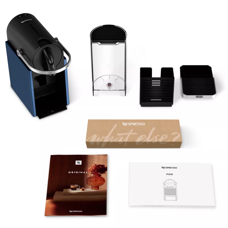 De'Longhi Nespresso Pixie EN127.BL capsule coffee machine, 1 L water tank, 19 bar, 1260 W, blue