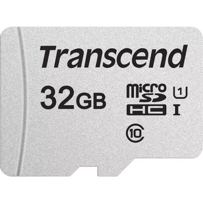 Flash Memory Transcend 32GB MicroSDHC SD Card TS32GUSD300S-A
