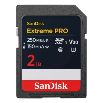 WESTERN DIGITAL Extreme PRO 2TB SDXC Memory Card 250MB/s 140MB/s UHS-I