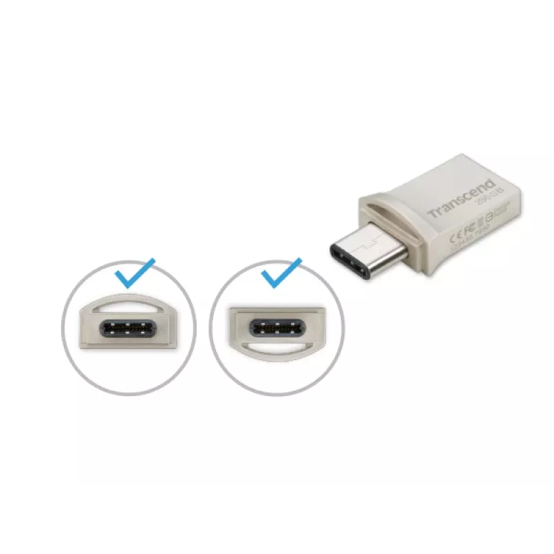 TRANSCEND Jetflash 890 - 256GB USB Stick - USB 3.1 / Type C