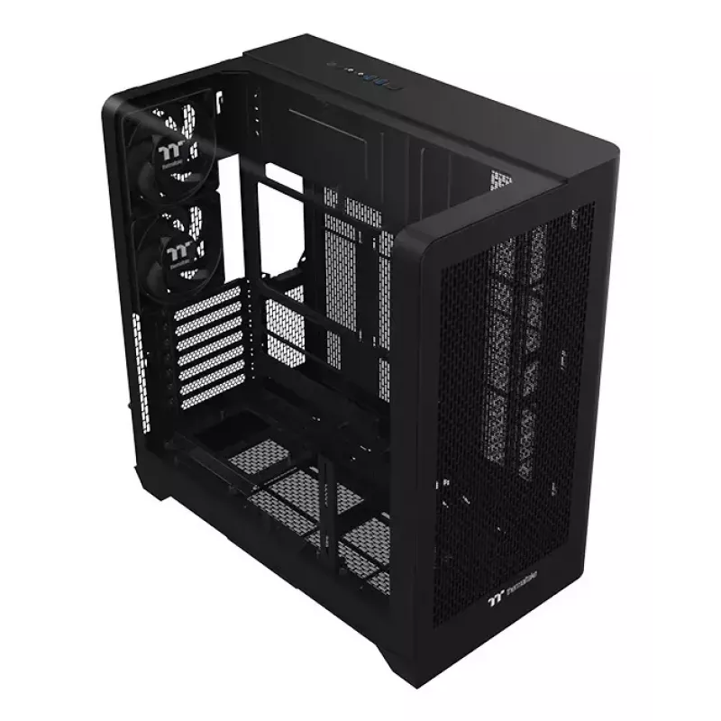 PC Case Thermaltake View 390 Air Midi Tower — Black, supports PS2 PSU, 3.5 inch HDD, 2.5 inch SSD, up to 200 mm front fans